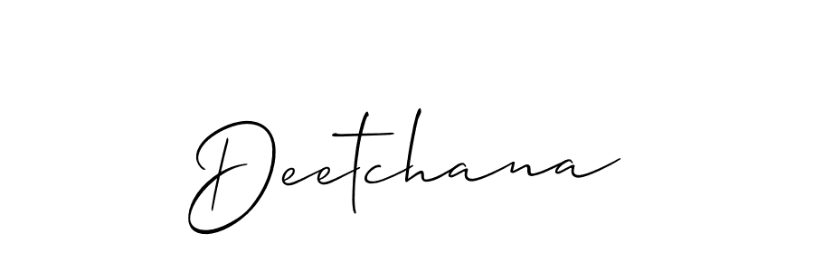 How to make Deetchana signature? Allison_Script is a professional autograph style. Create handwritten signature for Deetchana name. Deetchana signature style 2 images and pictures png