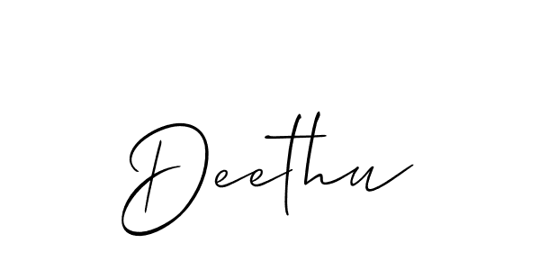 You should practise on your own different ways (Allison_Script) to write your name (Deethu) in signature. don't let someone else do it for you. Deethu signature style 2 images and pictures png