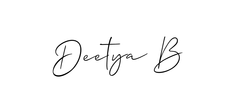 See photos of Deetya B official signature by Spectra . Check more albums & portfolios. Read reviews & check more about Allison_Script font. Deetya B signature style 2 images and pictures png