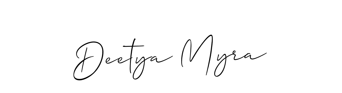 The best way (Allison_Script) to make a short signature is to pick only two or three words in your name. The name Deetya Myra include a total of six letters. For converting this name. Deetya Myra signature style 2 images and pictures png