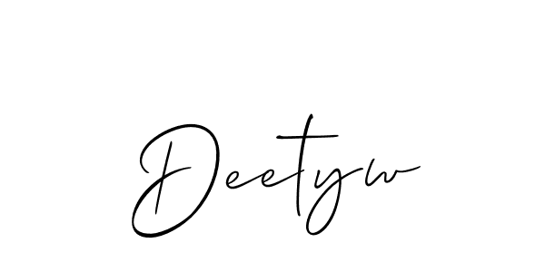 You should practise on your own different ways (Allison_Script) to write your name (Deetyw) in signature. don't let someone else do it for you. Deetyw signature style 2 images and pictures png