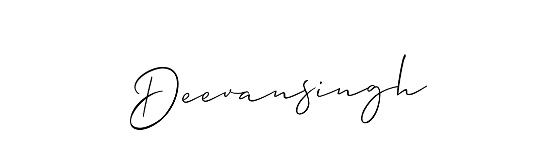 How to make Deevansingh signature? Allison_Script is a professional autograph style. Create handwritten signature for Deevansingh name. Deevansingh signature style 2 images and pictures png