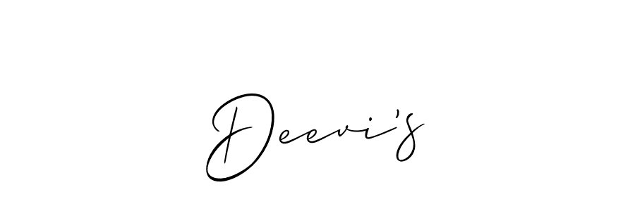 Make a beautiful signature design for name Deevi’s. With this signature (Allison_Script) style, you can create a handwritten signature for free. Deevi’s signature style 2 images and pictures png