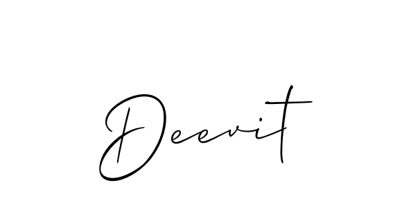 Make a beautiful signature design for name Deevit. With this signature (Allison_Script) style, you can create a handwritten signature for free. Deevit signature style 2 images and pictures png