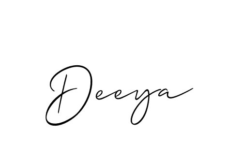 The best way (Allison_Script) to make a short signature is to pick only two or three words in your name. The name Deeya include a total of six letters. For converting this name. Deeya signature style 2 images and pictures png