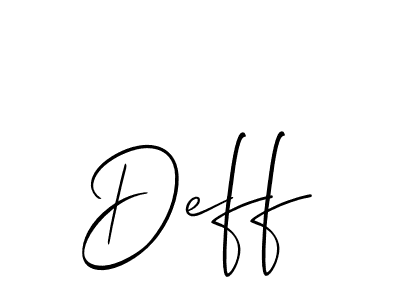 How to make Deff signature? Allison_Script is a professional autograph style. Create handwritten signature for Deff name. Deff signature style 2 images and pictures png