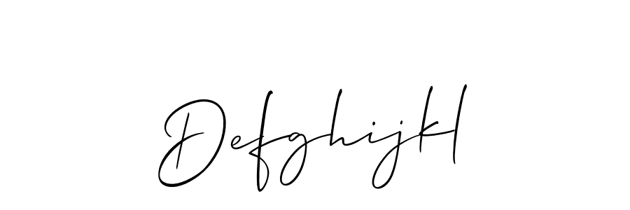 Best and Professional Signature Style for Defghijkl. Allison_Script Best Signature Style Collection. Defghijkl signature style 2 images and pictures png