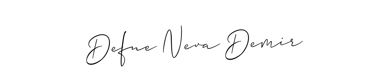 Similarly Allison_Script is the best handwritten signature design. Signature creator online .You can use it as an online autograph creator for name Defne Neva Demir. Defne Neva Demir signature style 2 images and pictures png