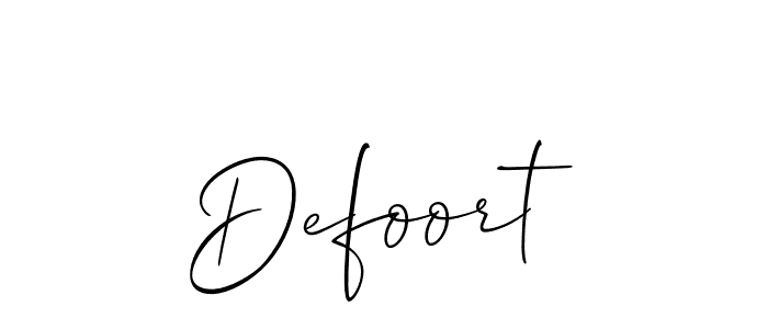 You should practise on your own different ways (Allison_Script) to write your name (Defoort) in signature. don't let someone else do it for you. Defoort signature style 2 images and pictures png