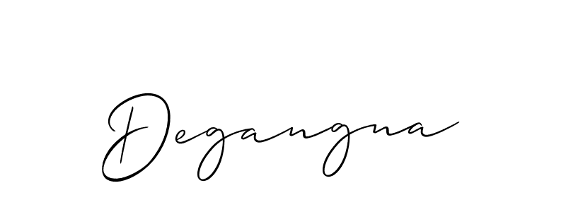 Design your own signature with our free online signature maker. With this signature software, you can create a handwritten (Allison_Script) signature for name Degangna. Degangna signature style 2 images and pictures png