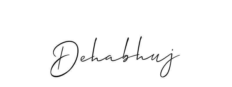 Use a signature maker to create a handwritten signature online. With this signature software, you can design (Allison_Script) your own signature for name Dehabhuj. Dehabhuj signature style 2 images and pictures png