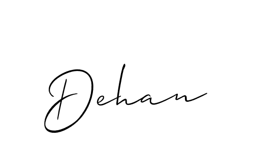 Dehan stylish signature style. Best Handwritten Sign (Allison_Script) for my name. Handwritten Signature Collection Ideas for my name Dehan. Dehan signature style 2 images and pictures png