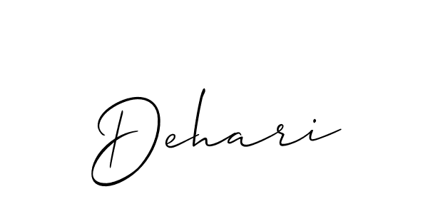 Design your own signature with our free online signature maker. With this signature software, you can create a handwritten (Allison_Script) signature for name Dehari. Dehari signature style 2 images and pictures png