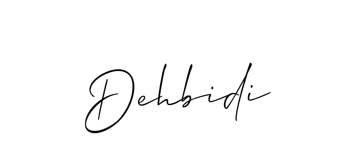 It looks lik you need a new signature style for name Dehbidi. Design unique handwritten (Allison_Script) signature with our free signature maker in just a few clicks. Dehbidi signature style 2 images and pictures png