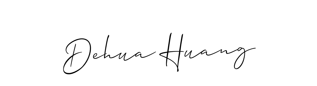 Make a beautiful signature design for name Dehua Huang. With this signature (Allison_Script) style, you can create a handwritten signature for free. Dehua Huang signature style 2 images and pictures png