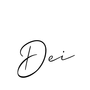 Also we have Dei name is the best signature style. Create professional handwritten signature collection using Allison_Script autograph style. Dei signature style 2 images and pictures png