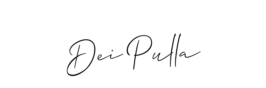 Allison_Script is a professional signature style that is perfect for those who want to add a touch of class to their signature. It is also a great choice for those who want to make their signature more unique. Get Dei Pulla name to fancy signature for free. Dei Pulla signature style 2 images and pictures png