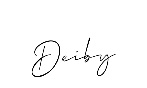 Deiby stylish signature style. Best Handwritten Sign (Allison_Script) for my name. Handwritten Signature Collection Ideas for my name Deiby. Deiby signature style 2 images and pictures png