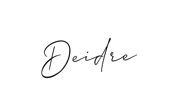 Make a beautiful signature design for name Deidre. Use this online signature maker to create a handwritten signature for free. Deidre signature style 2 images and pictures png
