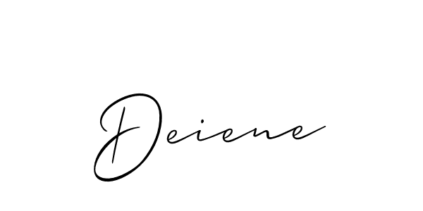 Design your own signature with our free online signature maker. With this signature software, you can create a handwritten (Allison_Script) signature for name Deiene. Deiene signature style 2 images and pictures png