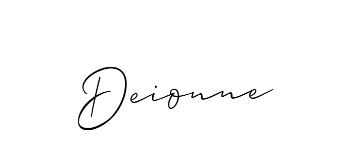 You should practise on your own different ways (Allison_Script) to write your name (Deionne) in signature. don't let someone else do it for you. Deionne signature style 2 images and pictures png