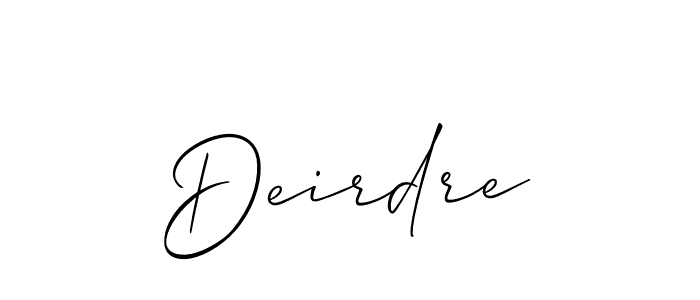 It looks lik you need a new signature style for name Deirdre. Design unique handwritten (Allison_Script) signature with our free signature maker in just a few clicks. Deirdre signature style 2 images and pictures png