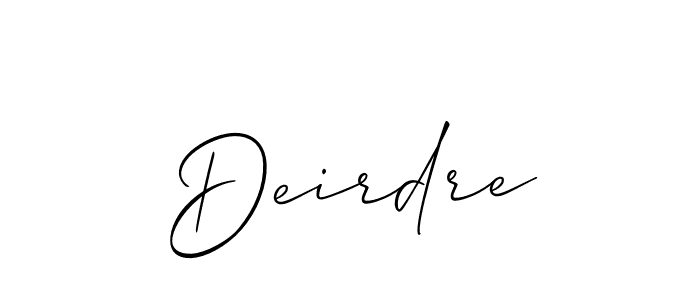 It looks lik you need a new signature style for name Deirdre. Design unique handwritten (Allison_Script) signature with our free signature maker in just a few clicks. Deirdre signature style 2 images and pictures png