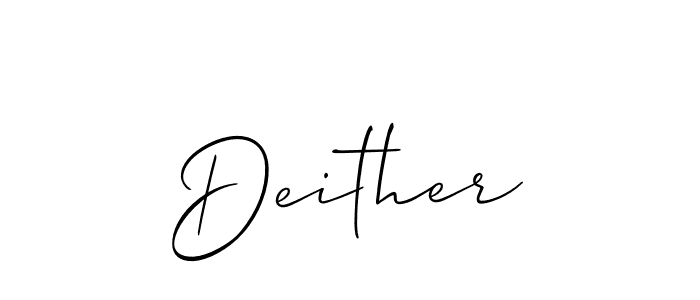 Similarly Allison_Script is the best handwritten signature design. Signature creator online .You can use it as an online autograph creator for name Deither. Deither signature style 2 images and pictures png