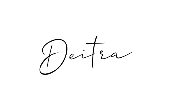 Create a beautiful signature design for name Deitra. With this signature (Allison_Script) fonts, you can make a handwritten signature for free. Deitra signature style 2 images and pictures png