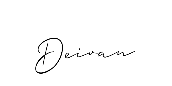 How to make Deivan name signature. Use Allison_Script style for creating short signs online. This is the latest handwritten sign. Deivan signature style 2 images and pictures png