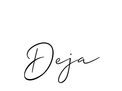 Make a short Deja signature style. Manage your documents anywhere anytime using Allison_Script. Create and add eSignatures, submit forms, share and send files easily. Deja signature style 2 images and pictures png