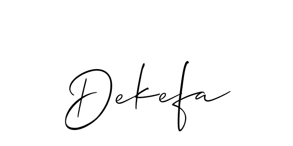 How to make Dekefa name signature. Use Allison_Script style for creating short signs online. This is the latest handwritten sign. Dekefa signature style 2 images and pictures png