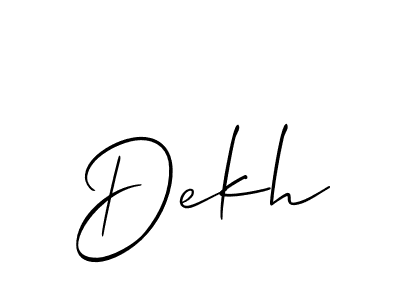 Make a short Dekh signature style. Manage your documents anywhere anytime using Allison_Script. Create and add eSignatures, submit forms, share and send files easily. Dekh signature style 2 images and pictures png