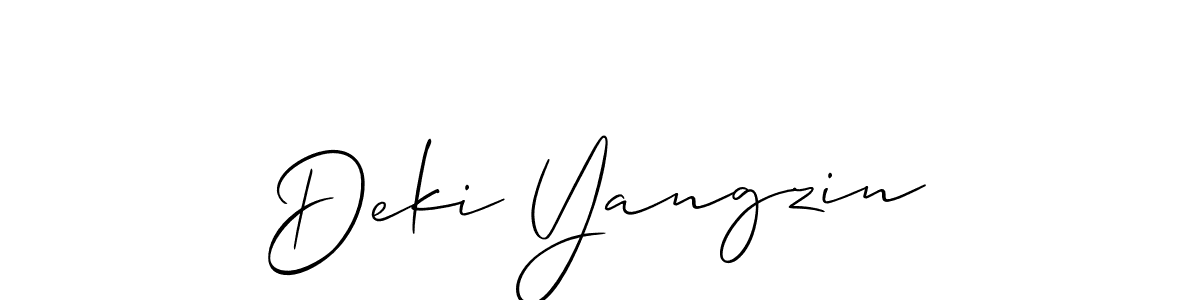 You can use this online signature creator to create a handwritten signature for the name Deki Yangzin. This is the best online autograph maker. Deki Yangzin signature style 2 images and pictures png