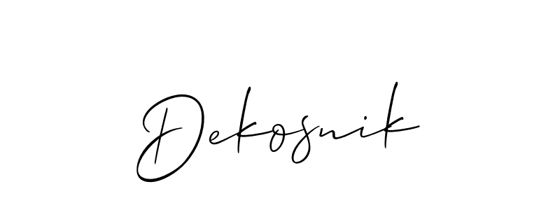 This is the best signature style for the Dekosnik name. Also you like these signature font (Allison_Script). Mix name signature. Dekosnik signature style 2 images and pictures png