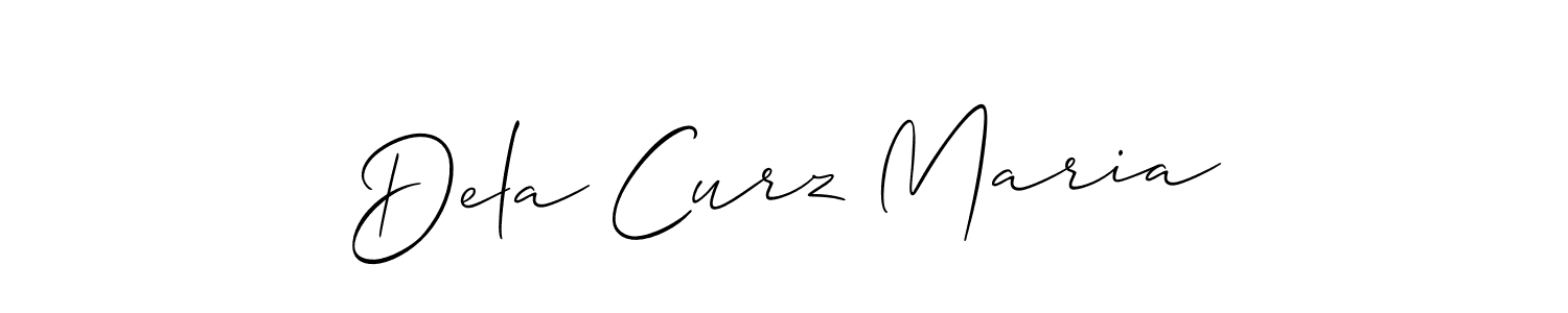 You should practise on your own different ways (Allison_Script) to write your name (Dela Curz Maria) in signature. don't let someone else do it for you. Dela Curz Maria signature style 2 images and pictures png
