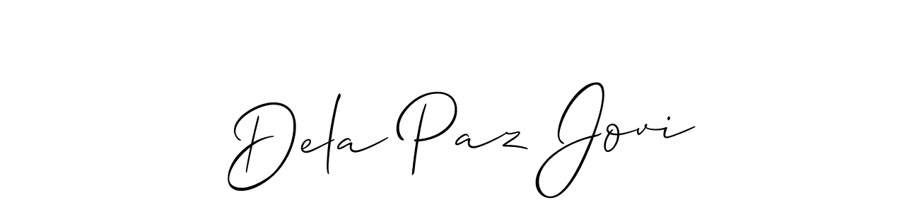 Make a beautiful signature design for name Dela Paz Jovi. With this signature (Allison_Script) style, you can create a handwritten signature for free. Dela Paz Jovi signature style 2 images and pictures png