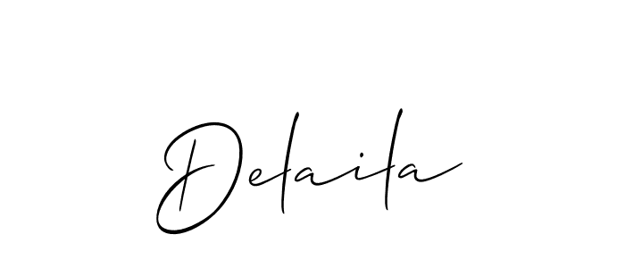 Create a beautiful signature design for name Delaila. With this signature (Allison_Script) fonts, you can make a handwritten signature for free. Delaila signature style 2 images and pictures png