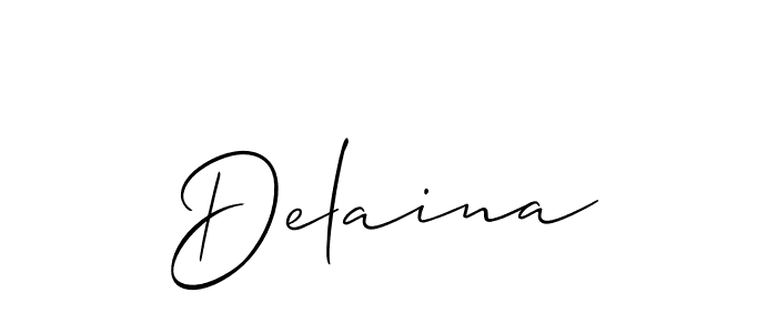 Delaina stylish signature style. Best Handwritten Sign (Allison_Script) for my name. Handwritten Signature Collection Ideas for my name Delaina. Delaina signature style 2 images and pictures png