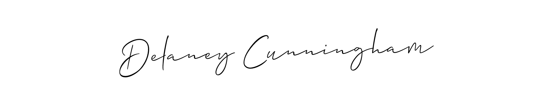 Allison_Script is a professional signature style that is perfect for those who want to add a touch of class to their signature. It is also a great choice for those who want to make their signature more unique. Get Delaney Cunningham name to fancy signature for free. Delaney Cunningham signature style 2 images and pictures png