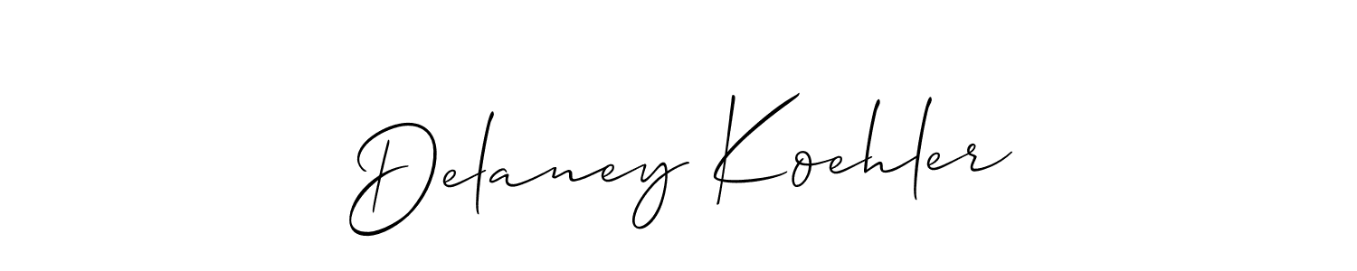 Check out images of Autograph of Delaney Koehler name. Actor Delaney Koehler Signature Style. Allison_Script is a professional sign style online. Delaney Koehler signature style 2 images and pictures png