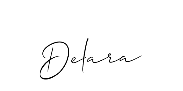 How to Draw Delara signature style? Allison_Script is a latest design signature styles for name Delara. Delara signature style 2 images and pictures png