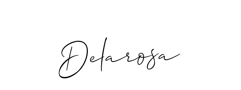 Make a short Delarosa signature style. Manage your documents anywhere anytime using Allison_Script. Create and add eSignatures, submit forms, share and send files easily. Delarosa signature style 2 images and pictures png
