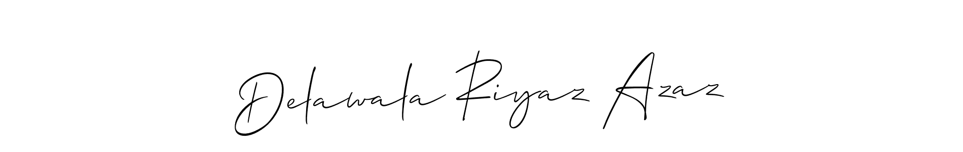 How to make Delawala Riyaz Azaz signature? Allison_Script is a professional autograph style. Create handwritten signature for Delawala Riyaz Azaz name. Delawala Riyaz Azaz signature style 2 images and pictures png