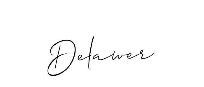 The best way (Allison_Script) to make a short signature is to pick only two or three words in your name. The name Delawer include a total of six letters. For converting this name. Delawer signature style 2 images and pictures png