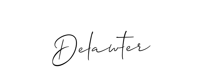 Design your own signature with our free online signature maker. With this signature software, you can create a handwritten (Allison_Script) signature for name Delawter. Delawter signature style 2 images and pictures png