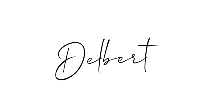 The best way (Allison_Script) to make a short signature is to pick only two or three words in your name. The name Delbert include a total of six letters. For converting this name. Delbert signature style 2 images and pictures png