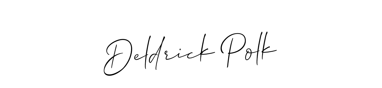 Also You can easily find your signature by using the search form. We will create Deldrick Polk name handwritten signature images for you free of cost using Allison_Script sign style. Deldrick Polk signature style 2 images and pictures png