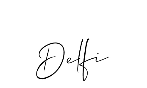 How to make Delfi name signature. Use Allison_Script style for creating short signs online. This is the latest handwritten sign. Delfi signature style 2 images and pictures png