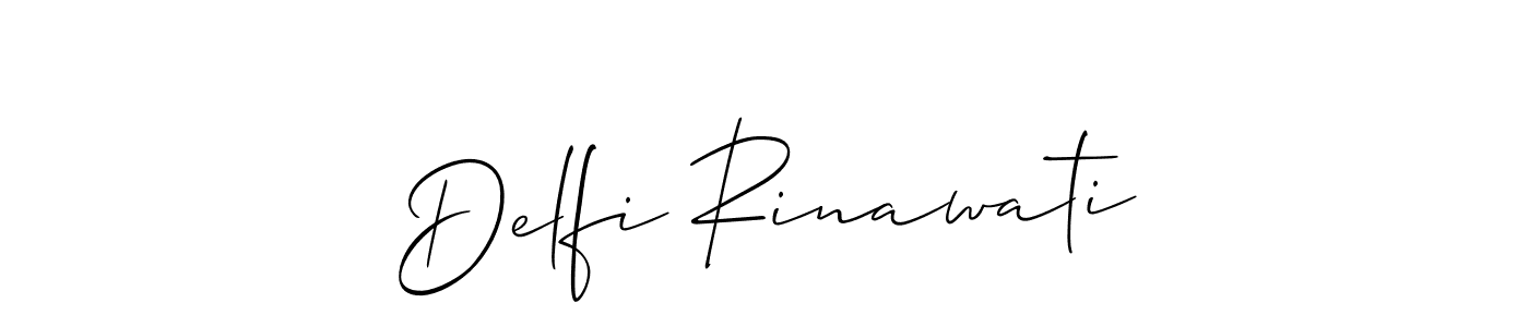 Similarly Allison_Script is the best handwritten signature design. Signature creator online .You can use it as an online autograph creator for name Delfi Rinawati. Delfi Rinawati signature style 2 images and pictures png